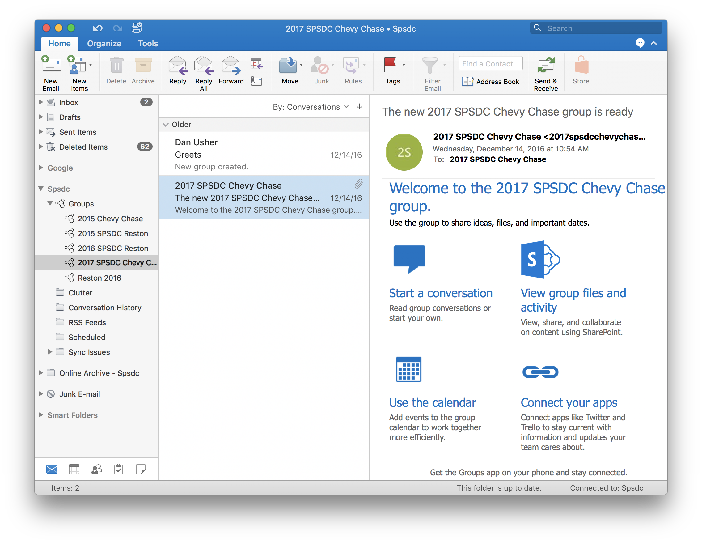 office 365 groups outlook for mac